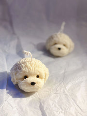 Puppy face candle